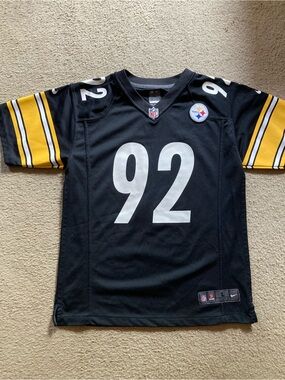 Nike NFL On Field Pittsburgh Steelers James Harrison #92 🏈 Jersey Youth L 14/16
